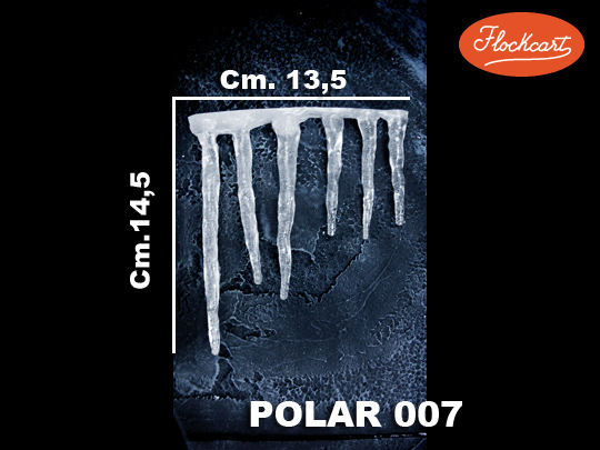 Stalattiti Polar Mod. 007. Composta da 6 stalattiti di diametro piccolo. Lunghezza massima Cm. 14,5 Larghezza Cm. 13,5
 