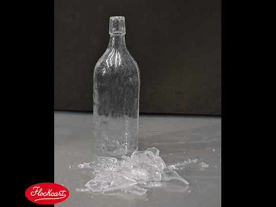 Bottiglia Acqua in Crash Glass da Stuntman, colori disponibili: trasparente, Verde, Marrone 